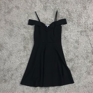 Charlotte Russe Black Off-Shoulder Mini Dress